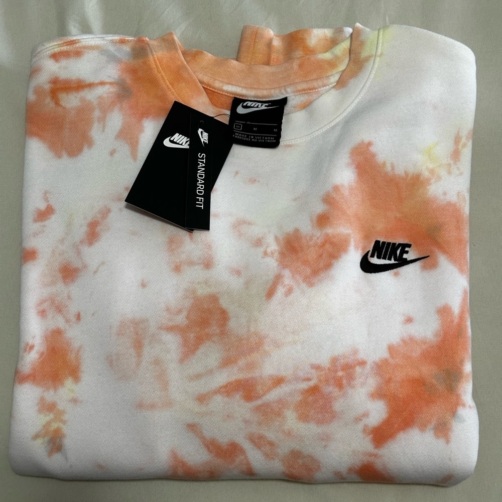 Tie dye Nike crew neck sweater